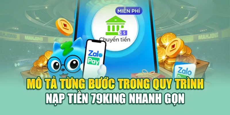 Mô tả từng bước trong quy trình nạp tiền 79King nhanh gọn